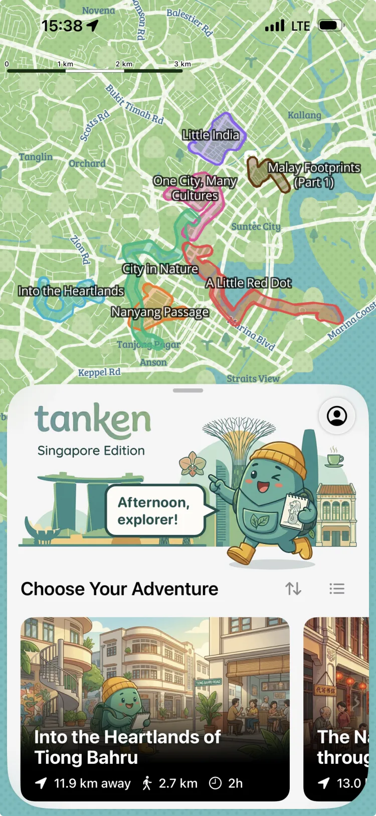 Tanken app home screen